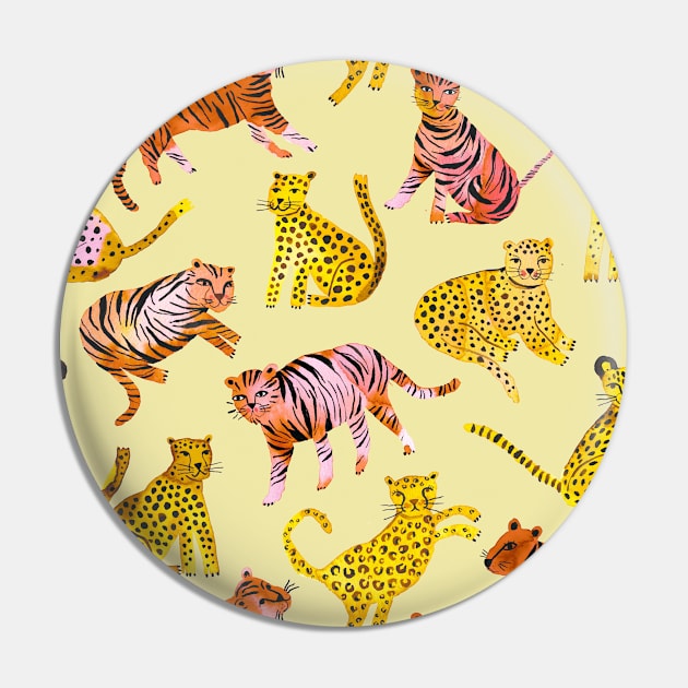 Pocket - Tigers and Leopards Savannah Pin by ninoladesign