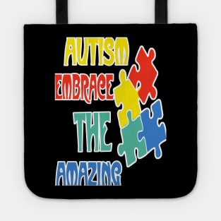 Autism Awareness T-ShirtAutism Amazing Cute Funny Colorful Shirt Pride Autistic Adhd Aspergers Down Syndrome Cute Funny Motivational Inspirational Gift Idea T Tote