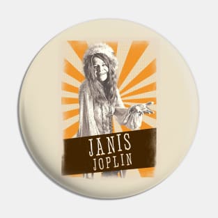 Vintage Aesthetic Janis Joplin 80s Pin