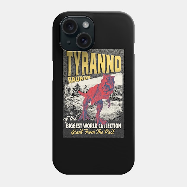 Tyrannosaurus Retro Art - The Biggest World Collection / Giant From The Past Phone Case by LMW Art