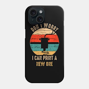 Vintage Retro 3D Printer idea for Geeks Phone Case