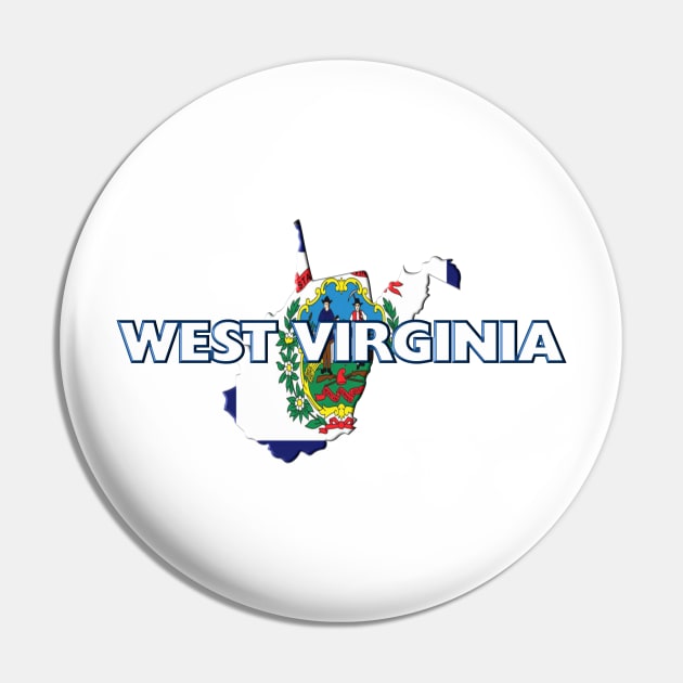 West Virginia Colored State Pin by m2inspiration