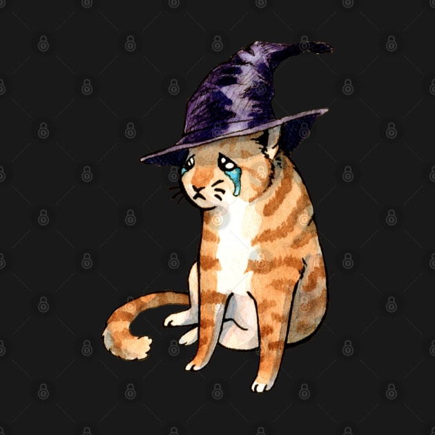 Weak Witch Cat by AquarellChill