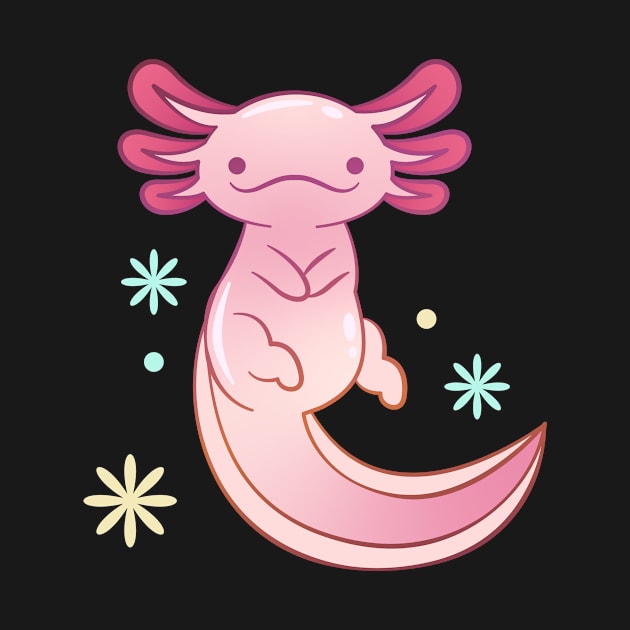 Swimming Axolotl Design for Axolotl Lovers by c1337s