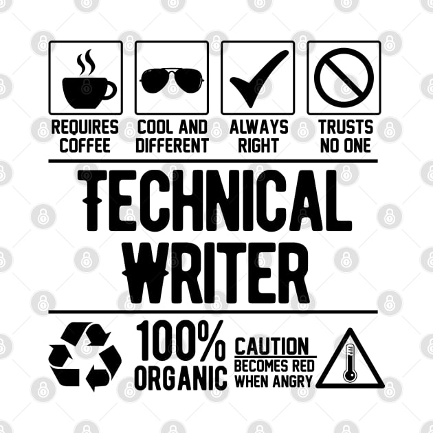 Technical Writer Job (black) by Graficof