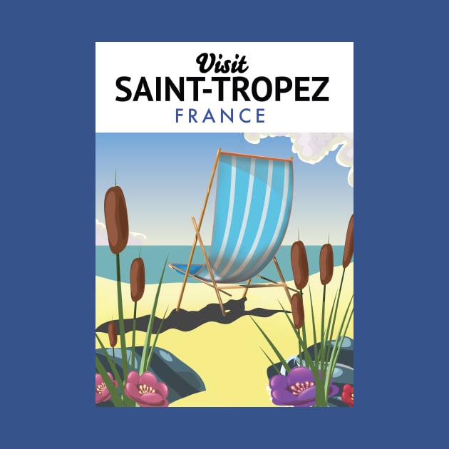 Saint-Tropez France travel poster by nickemporium1