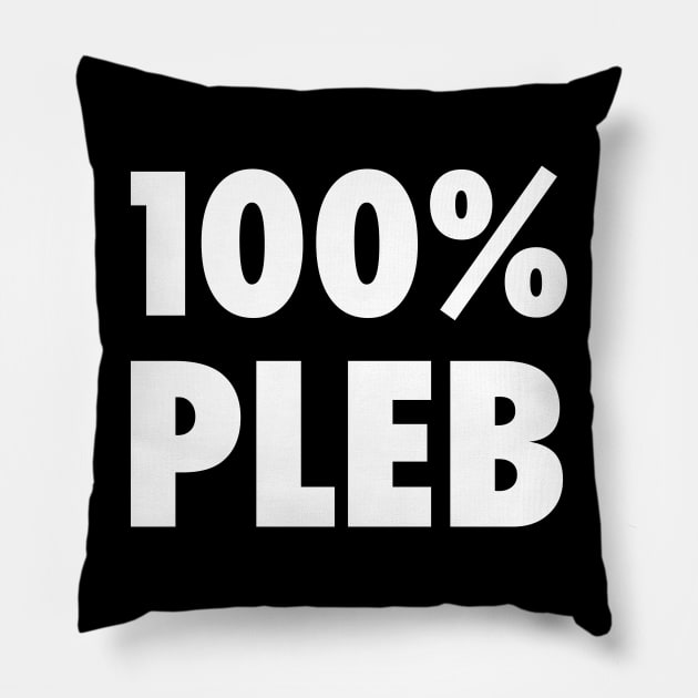 100% Pleb Pillow by StickSicky