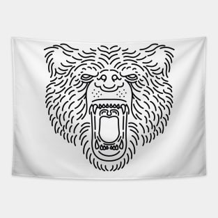 Bear Roar Line Tapestry