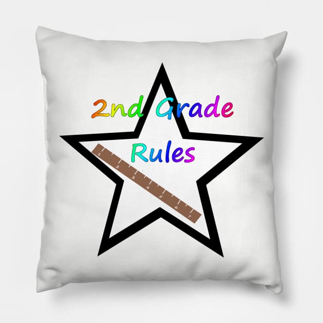 Second Grade Rules Pillow by HollyMayCreates