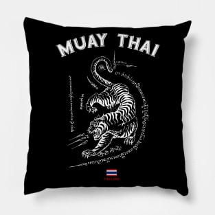 Muay Thai Tiger Sak Yant Tattoo Kickboxing Thailand Pillow