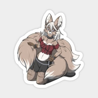Punk Rock Kitsune Fox Girl T-Shirt Magnet