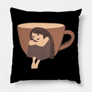 girl coffee II Pillow