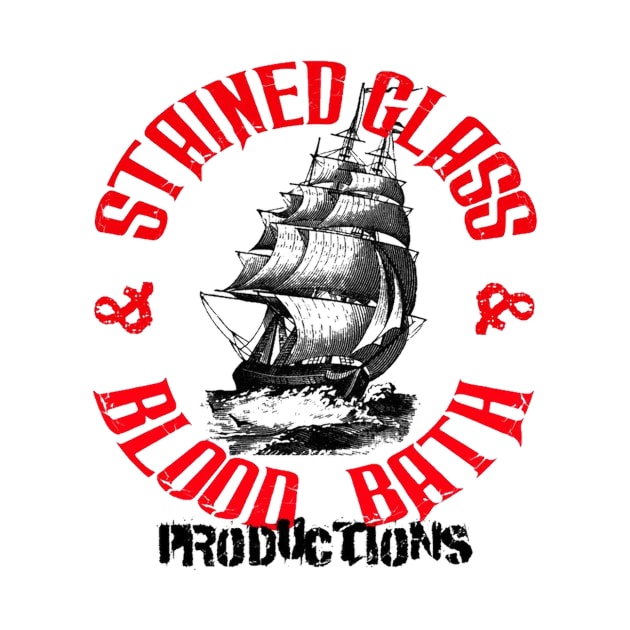 Stained Glass and Blood Bath Productions logo by Happenstance Horror Fest