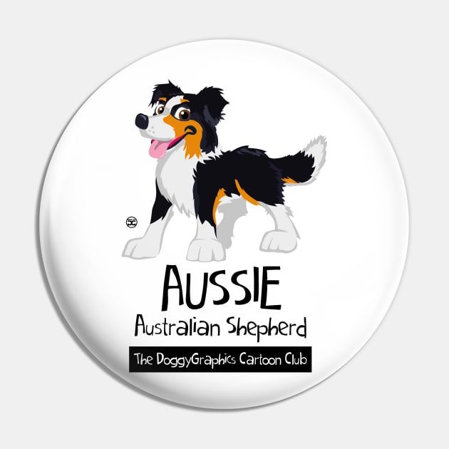 Aussie CartoonClub - Trico Pin by DoggyGraphics