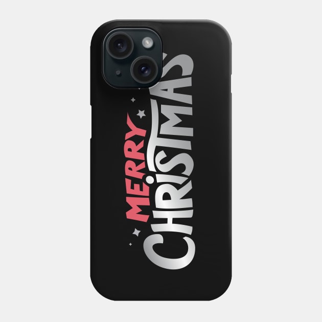 Merry Christmas silver Phone Case by madeinchorley