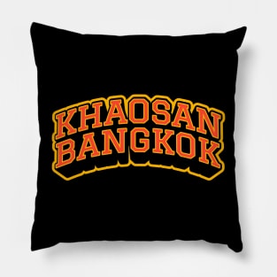 Khaosan Road Bangkok - Backpacker's Paradise College Shirt Style Pillow