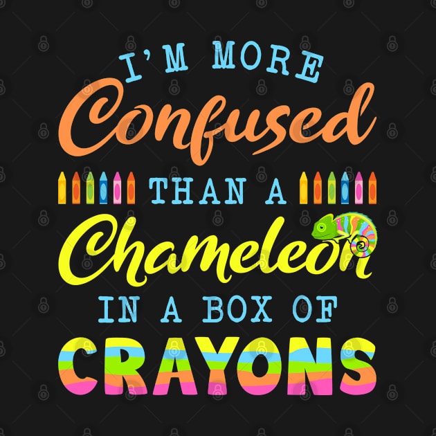 Im More Confused Than A Chameleon In A Box Of Crayons  Lizard Reptiles by Caskara