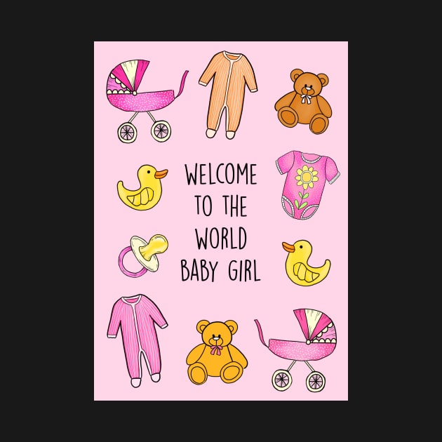 Welcome to the world baby girl by Poppy and Mabel