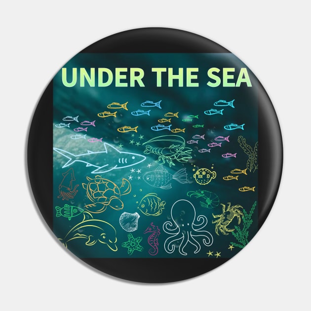 under the sea,blue sea,sea creatures,Turtle, puffer fish, starfish, shrimp, shark, tropical fish, sea horse, seaweed, sardines, squid, crabs, clams Pin by zzzozzo