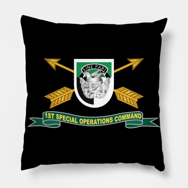 1st Special Operations Command (SOCOM) Flash w Br - Ribbon X 300 Pillow by twix123844