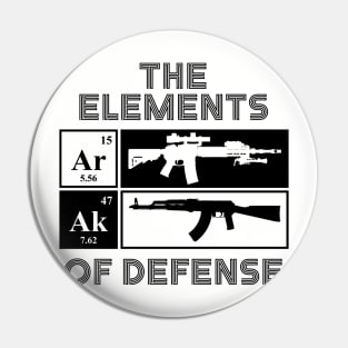 The Elements of Defense AR15 AK47 Periodic Table Pin