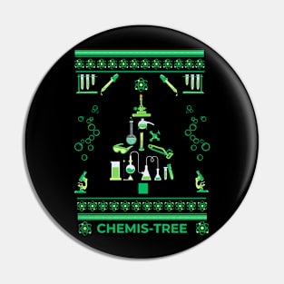 Nerdy Christmas Chemis-Tree Green Pin