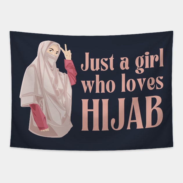 just a girl who loves hijab Tapestry by Metavershort