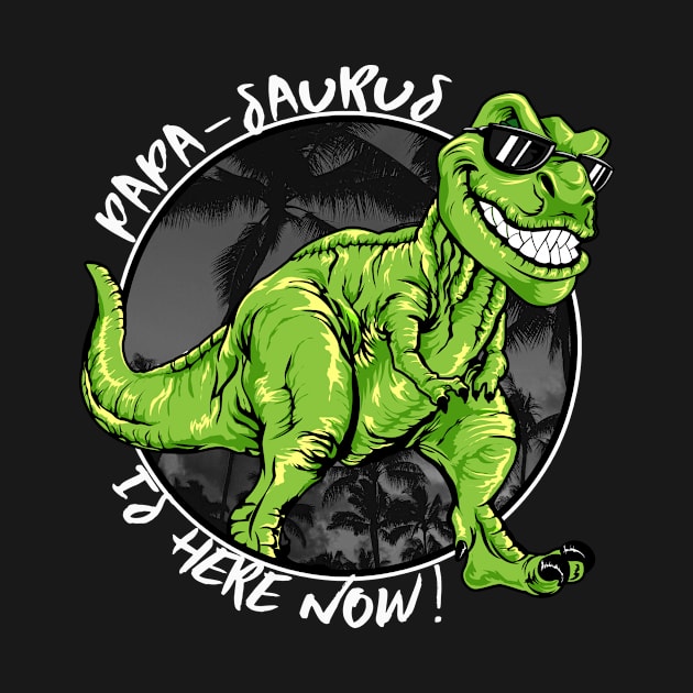 T-Rex Dino Papapasaurus SHIRT Daddy Father's Day Father by ELFEINHALB