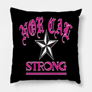 NOR CAL STRONG DESIGN #1-MAGENTA/WHITE BORDER Pillow