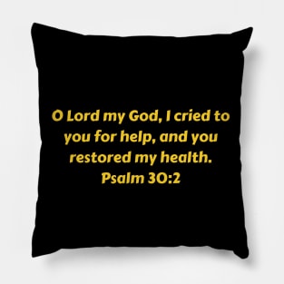 Bible Verse Psalm 30:2 Pillow