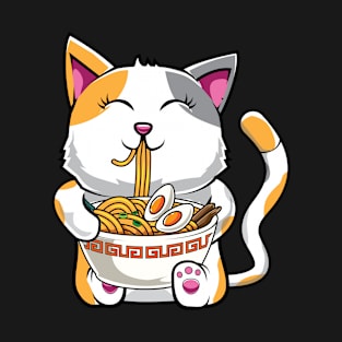 Ramen Cat Kawaii Anime Japanese T-Shirt