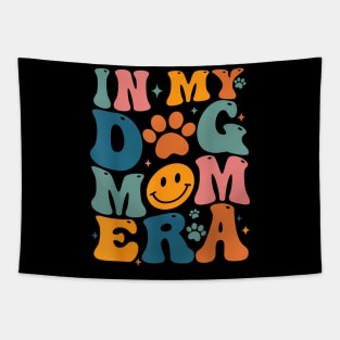 In My Dog Mom Era Retro Groovy Mothers Day Best Dog Mom Ever Tapestry