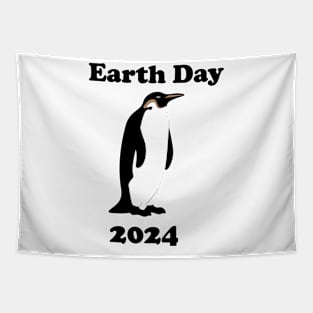 Earth Day Penguin 2024 Tapestry