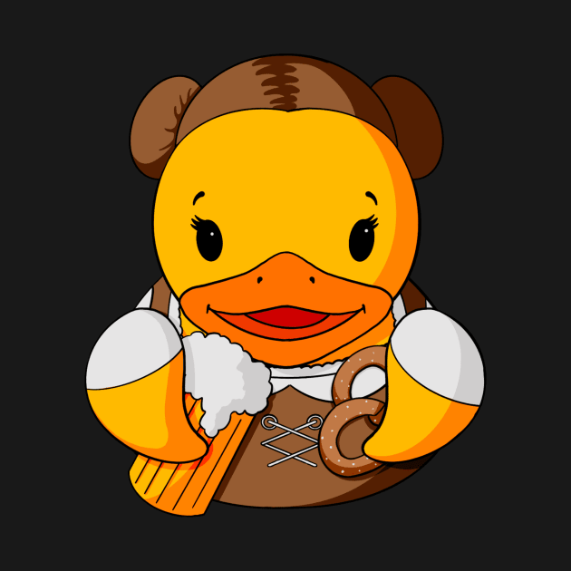 Female Oktoberfest Rubber Duck by Alisha Ober Designs