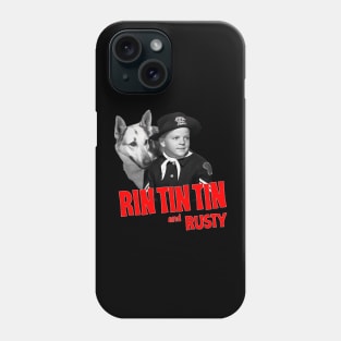 Rin Tin Tin & Rusty  - Adventures Of Rin Tin Tin - 50s Kids Tv Show Phone Case