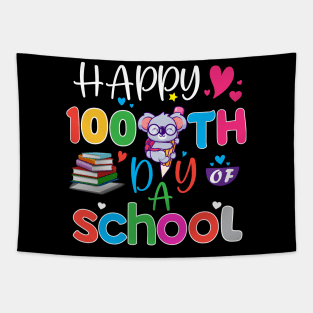 Teacher Kids Retro Groovy 100 Days Happy 100th Day Of School Tapestry