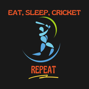 Eat Sleep Cricket Repeat T-Shirt