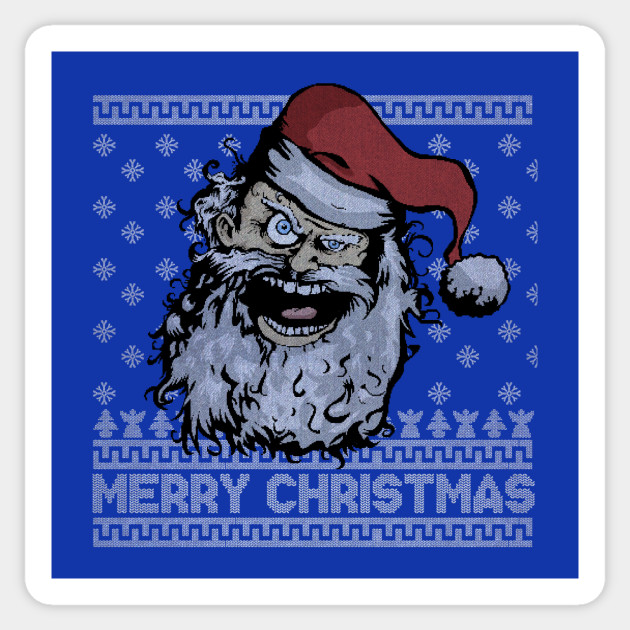 Angry Santa Sweater - Ugly Sweater Christmas - Sticker