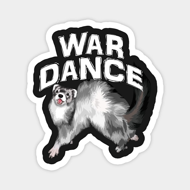 War Dance Cute Ferret Magnet by CeeGunn