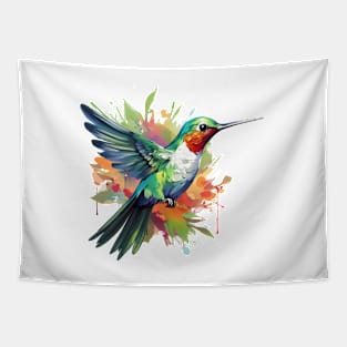 Watercolor Hummingbird Tapestry