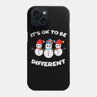 It's ok to be different autism awareness christmas gift Phone Case