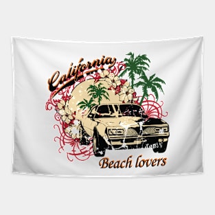 California Beach Lovers Tapestry