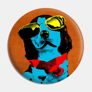 POP ART COOL STAR DOG Pin