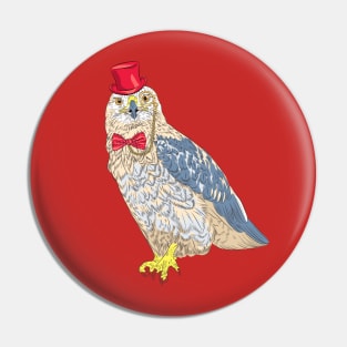 Hipster  bird Rough-legged Buzzard Pin