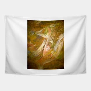Happy Accident Luminous Ghost Fish Painting - Section 1 Tapestry