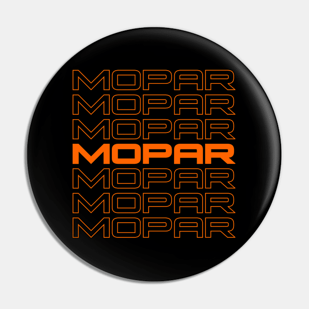 Mopar repeat - orange print Pin by retropetrol