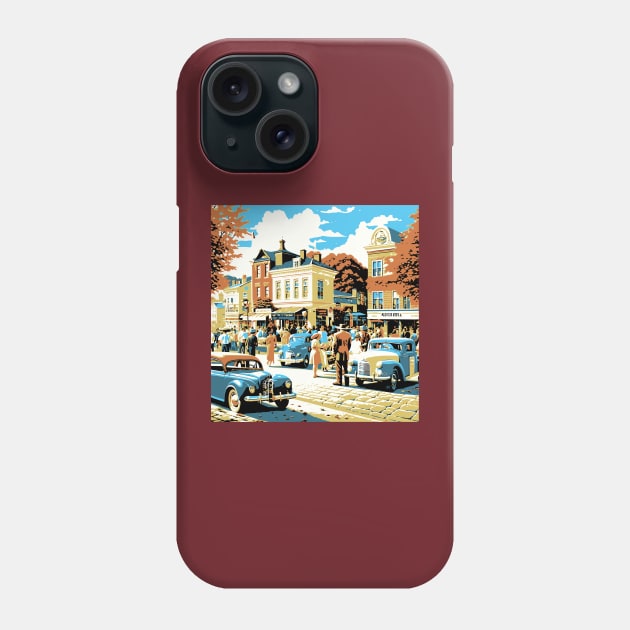 Small-Town Retro Dreamscape Phone Case by JSnipe