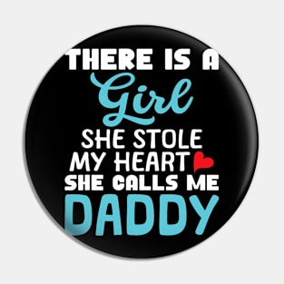 Daddy Gifts from Daughter, Stole My Heart Dad Valentine Day Pin