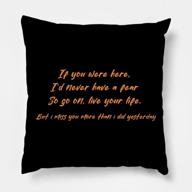 I miss you more Pillow by BAUREKSO