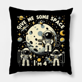 Kids 4 Year Old Outer Space Birthday Planets Astronaut 4th Pillow